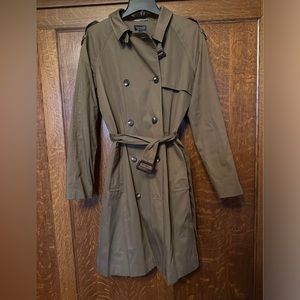 Topshop Army Green Trenchcoat, NWOT in US 12